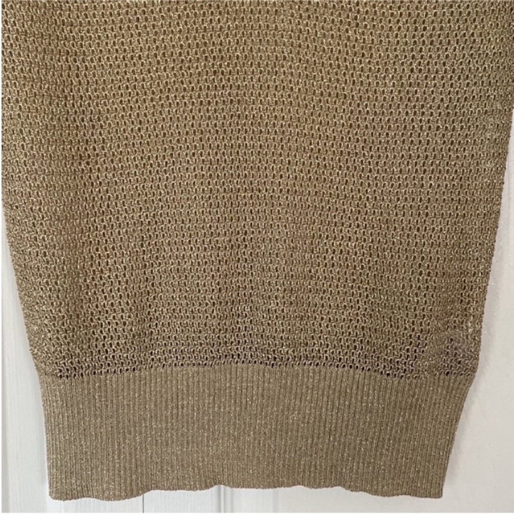 MICHAEL Michael Kors sheer gold sweater size XS - Picture 7 of 13